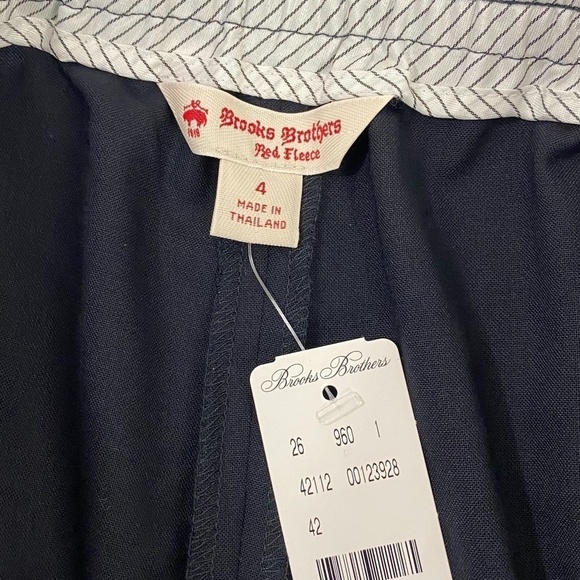 Brooks Brothers Navy Blue Side Stripe Tack Pant NEW NWT SZ 4 - Picture 4 of 8